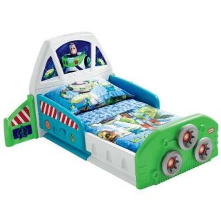 Rare Little Tikes Toy Story Buzz Toddler Bed With Toy Story Bedding