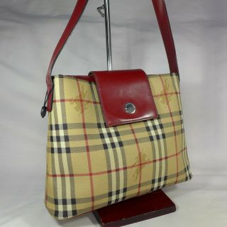 Authentic Vintage Burberry Haymarket Check Medium Hobo Shoulder Handbag Purse