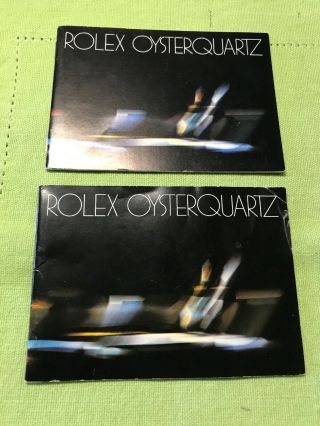 Rolex Vintage 80’s “rolex Oyster - Quartz ” Booklet 1984/4