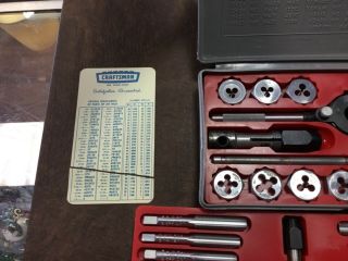 Vintage Craftsman KROMEDGE 41 Piece Tap and Die set 9 5201 Made In USA 5