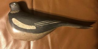Vintage / Antique Pigeon Hunting Decoy Wood Carved Painted Bird