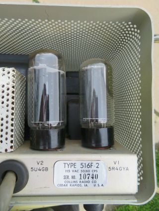 Vintage Collins 516F - 2 POWER SUPPLY Complete in Metal Case 3
