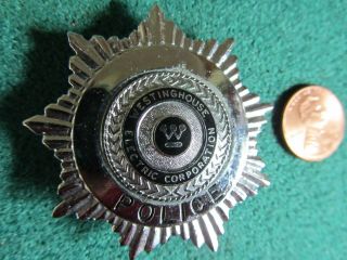 Vintage Obsolete Westinghouse Electric Corporation Police Badge Near Condit 2