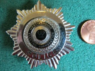 Vintage Obsolete Westinghouse Electric Corporation Police Badge Near Condit 3