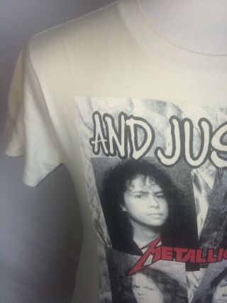 VTG Metallica And Justice For All Shirt 1988 T - Shirt sz M Album Cover 2 - sided 2