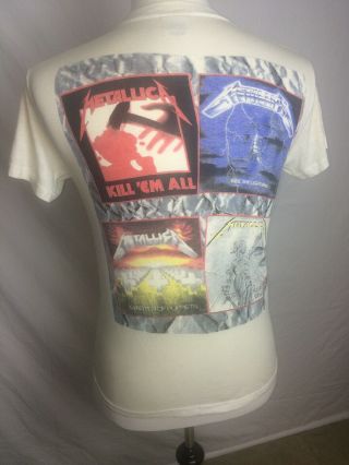 VTG Metallica And Justice For All Shirt 1988 T - Shirt sz M Album Cover 2 - sided 8