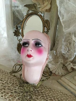 Antique French Boudoir Doll,  Mask Head Boudoir Doll,  Paris,  Circa 1920