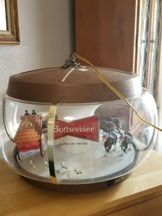 Vintage Budweiser Clydesdale Carousel Grwat.  Great for a Bar 2