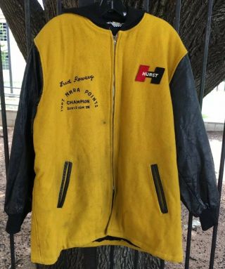 Vintage 1967 Nhra Champions Hurst Racing Jacket Fred Rowsey Xl Rare