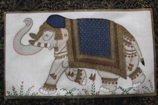 Hand Painted On Silk Indian Picture