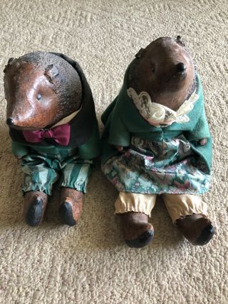 Judy Wachlin Handmade Animal Doll Set,  Hedgehogs,  Vintage,  Collectible,  Signed