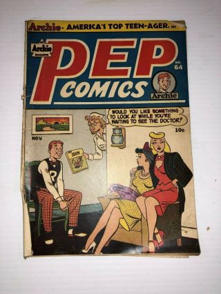 Pep Comics 64 Vintage Golden Age Comic Book Archie