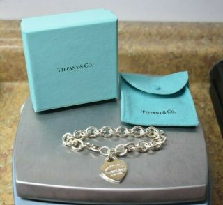 Authentic Tiffany & Co Sterling Silver 925 Please Return To Bracelet 7.  5 "