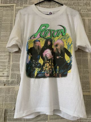 Vtg 80s Poison I Have Been Poisoned Glam Heavy Metal Hard Rock T - Shirt