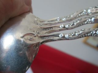 3 LOUIS XV 1891 - DURGIN - STERLING - 8 1/2 in SERVING SPOONS - 5.  7 toz 6