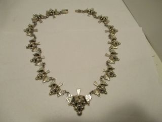 Necklace Grape Bunch / Cluster 925 Sterling Silver Mexico 19 In Long 113 Grams