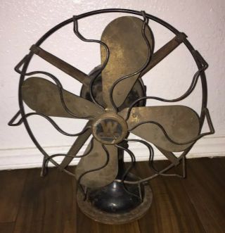 Vintage 1919 Dc Westinghouse Brass 12 " Fan Blade 180176g Electric Antique