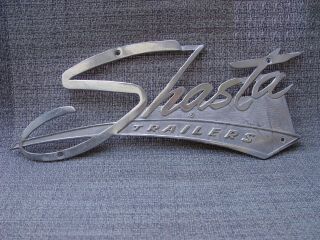 Vintage Shasta Trailer Emblem Metal Script For Old Trailers