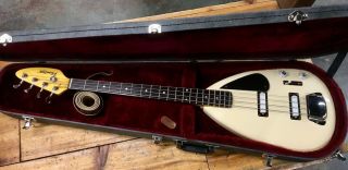 Vintage Phantom Guitar 4 String Bass W/hardcase In