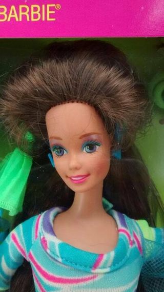 Vintage Totally Hair Brunette Barbie by Mattel,  1991 3