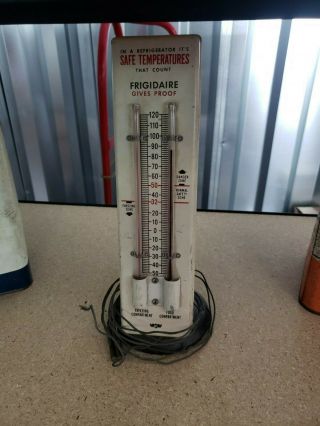 Antique Frigidaire Thermometer Vintage Electric Fridge Appliance Sign
