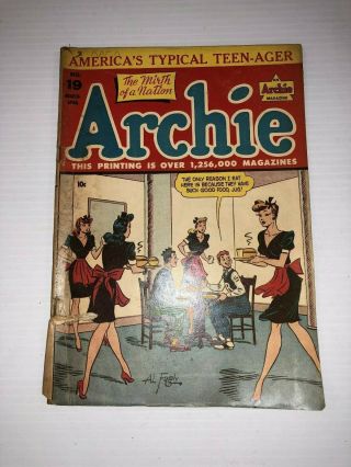 Archie Comic Book 19 Vintage Golden Age