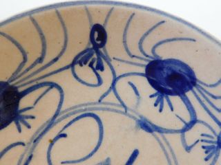 c.  17th - Antique Chinese Blue & White Ming Crab Pattern Porcelain Plate Saucer 5