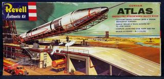 Vintage 50s Revell H - 1822 1/110 Convair Atlas Ballistic Missile " S " Model Kit