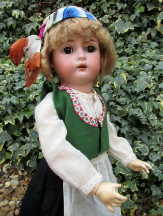 Antique Simon & Halbig / Kammer & Reinhardt Bisque Head Doll In Costume 2