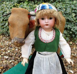 Antique Simon & Halbig / Kammer & Reinhardt Bisque Head Doll In Costume 5