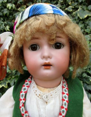 Antique Simon & Halbig / Kammer & Reinhardt Bisque Head Doll In Costume 6