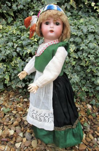 Antique Simon & Halbig / Kammer & Reinhardt Bisque Head Doll In Costume 7