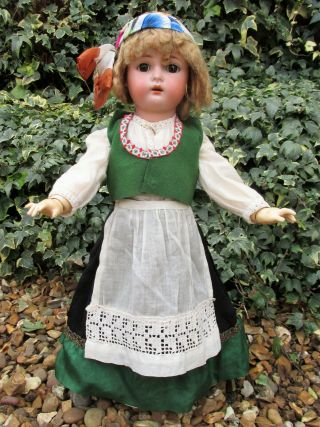 Antique Simon & Halbig / Kammer & Reinhardt Bisque Head Doll In Costume 8