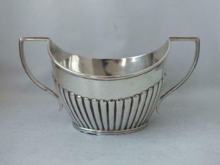 Antique Solid Sterling Silver Sugar Bowl 1910/ L 15 Cm/ 142 G