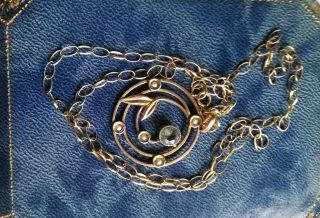 Antique Art Nouveau 9ct Gold Pendant Necklace