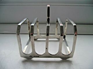 Antique 1939 Sterling Silver Hallmarked 4 Slice Toast Rack 61g Elkington V Good