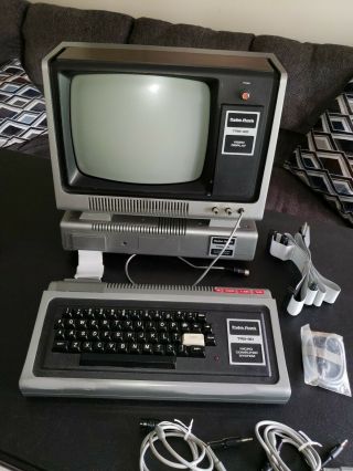 Vintage Radio Shack Trs - 80 Computer W/monitor & Expansion Module Boots Up