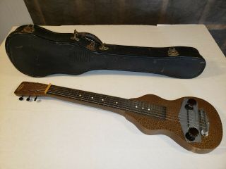 Vintage 1940s ? Tri State Lap Steel Guitar W/ Case - Kay Harmony Teisco Kent 50s