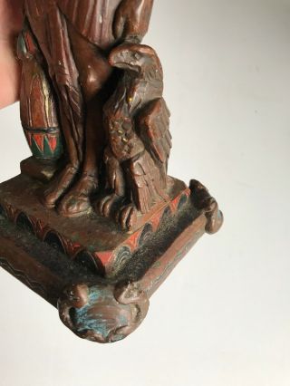 VINTAGE ART DECO ARMOR BRONZE EGYPTIAN REVIVAL Figural PHARAOH Lamp Rare 5