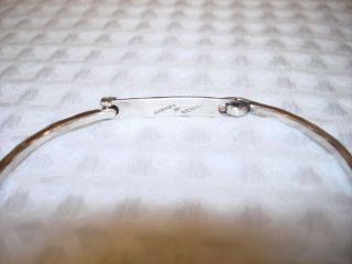 Vintage Cartier 18k Yellow Gold & Sterling Silver Hammered Oval Bangle Bracelet 2