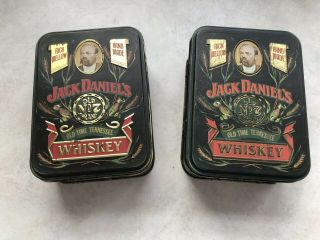 Vtg Jack Daniels Old No 7 Whiskey Tin Full Mini Bottles Lynchburg Tennessee