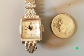 Vintage Benrus 14 K Gold Ladies Watch With Curved Lens