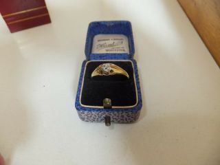 Lovely Mans Vintage 18 Ct Gold / Plat Diamond Solitaire Ring 0.  25 Carat.