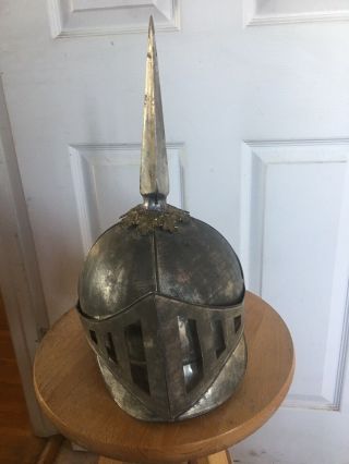 Odd Fellows Order Metal Helmet Vintage Ceremonial