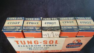 5 Vintage Rca And Tung - Sol Grey Glass 6v6gt Tubes - - 6v6