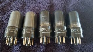 5 vintage RCA and Tung - Sol grey glass 6V6gt tubes - - 6v6 7