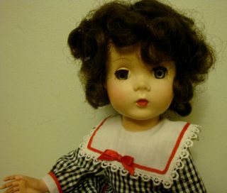 Vintage Madame Alexander Maggie Doll 14 In.  Head Turning Walker 1950s Redressed