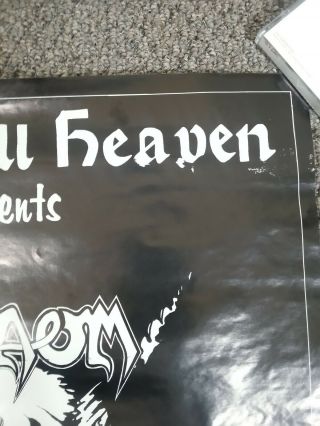 Vintage Venom & Metallica Concert Poster Circa 1983 5