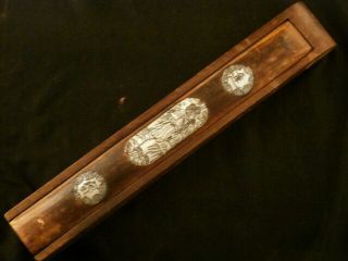10.  5 Inches Chinese Old Wood Chopsticks Box A020