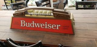 Vintage Budweiser Clydesdale Team Pool Table Light
